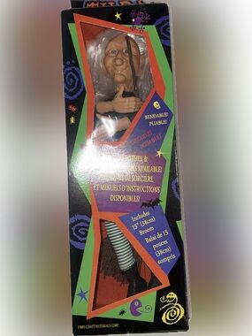 Fibre-Craft TILDA Witch Doll 7600 Vintage 1994 Halloween 16” bendable